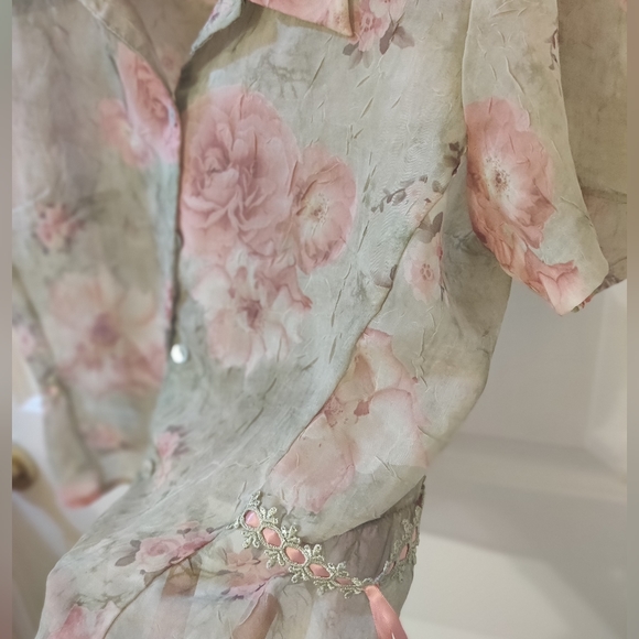 Gorgeous Y2K 90's Vintage Floral Dress and Top Set - Picture 7 of 12